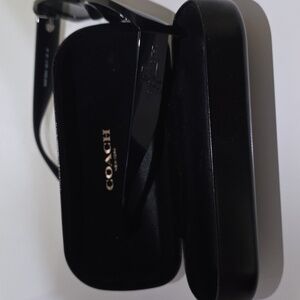 Coach Glossy Black Sunglasses with Case